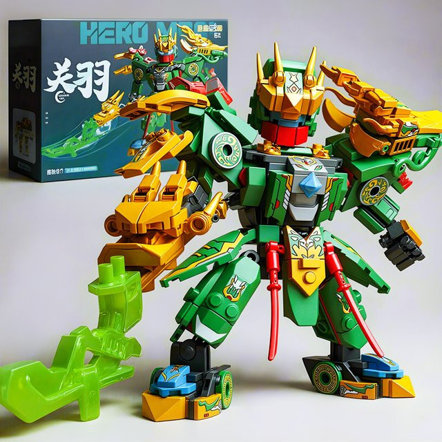 Superheld Mecha Bausteine Grüner Roboter, Bausteine, ab 6 Jahren - Bild 1