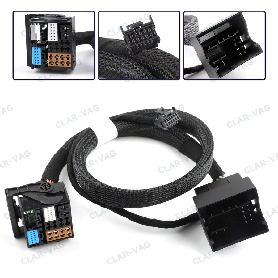 Radio Adapter Kabelbaum für VW Golf 7 MK7 Passat B8 Tiguan MQB MIB STD2 ZR NAV Discover Pro von CLAR-VAG in Schwarz - Bild 2