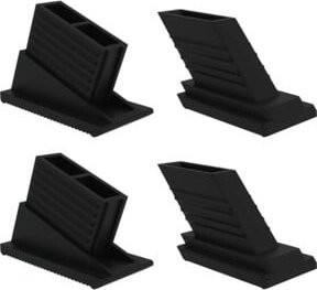 Günzburger Steigtechnik MUNK Innenschuhe für Aluminium-Klapptreppen, 4 Stück, Schwarz - Bild 1