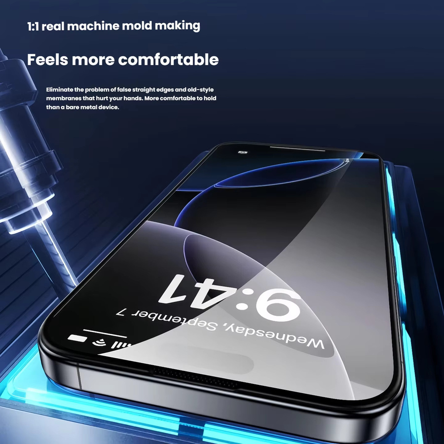 3er-Pack Displayschutzfolien aus gehärtetem Glas für Apple iPhone 17 Pro Max, 17 Pro, 17 Air, 16 Plus, 15, 14, 13 in Transparent mit 9H Härtegrad - Bild 6