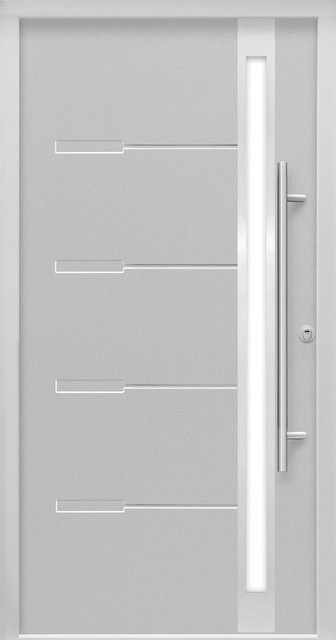 Sicherheits-Haustür Splendoor ThermoSpace Prime Neapel RC2 in Grau mit Glaseinsatz, B/H: 110 x 210 cm, Anschlag Rechts - Bild 1