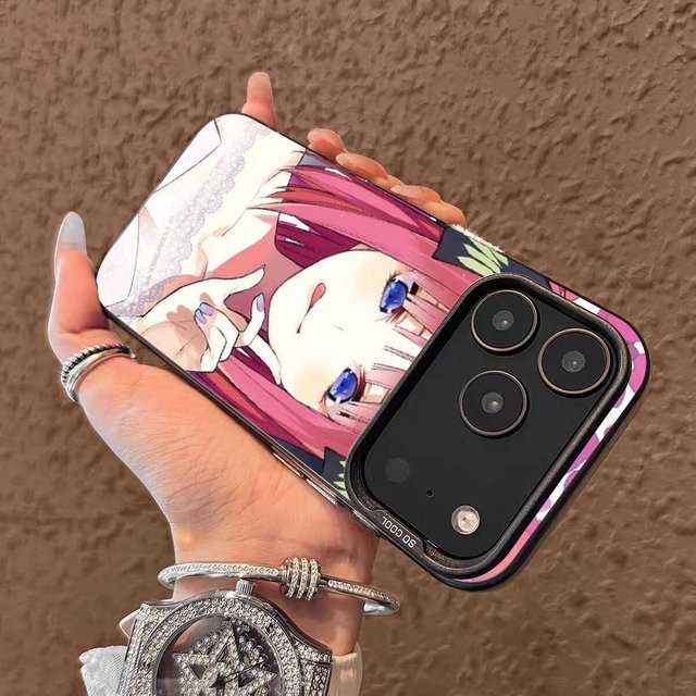 Q-Quintessential Quintuplets Handyhülle für iPhone 17 Air 16 E 15 14 Plus 13 12 11 Pro Max in Silber - Bild 1