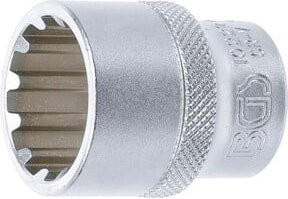 BGS Steckschlüssel-Einsatz Gear Lock 10222, Antrieb 1/2 Zoll, SW 22 mm, Silber - Bild 1