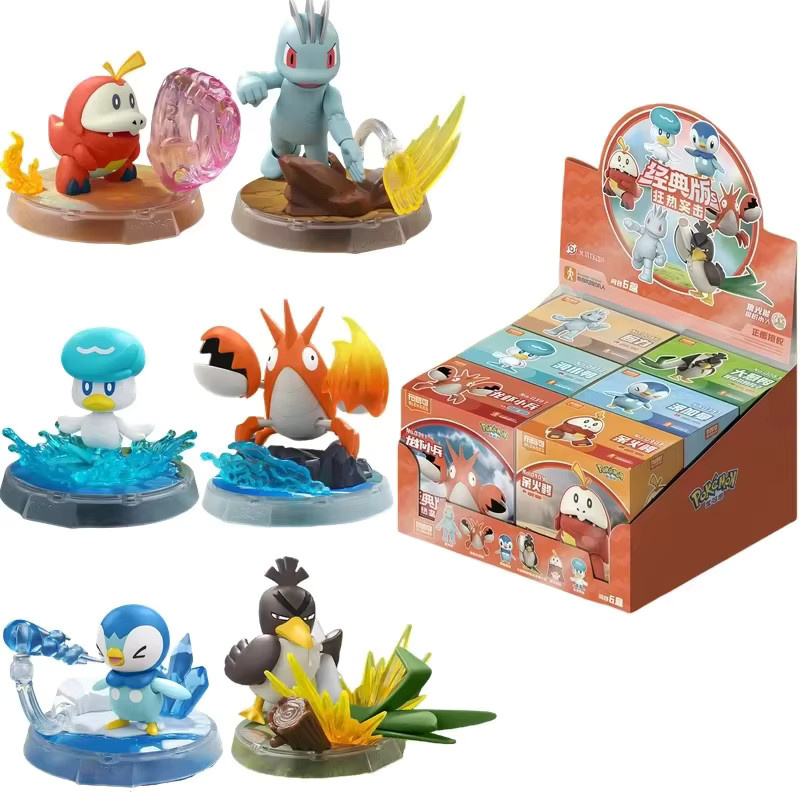 BLOKEES Pokémon Pikachu Glurak Psyduck Sprigatito Evoli Lucario, Actionfiguren - Bild 2