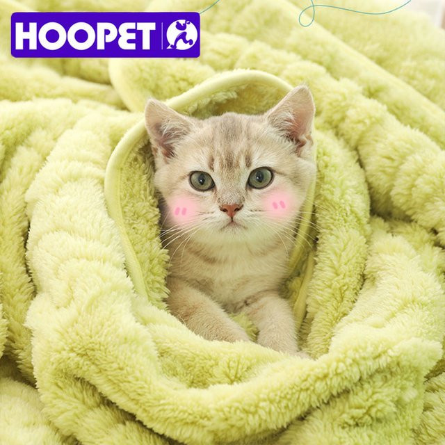 Hoopet Flauschige Haustierdecke für Hunde und Katzen in Grün - Bild 1