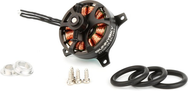 Sunnysky X2204 KV1480/KV1800 bürstenloser Motor, Metall, Schwarz, 1-teiliges Set - Bild 1