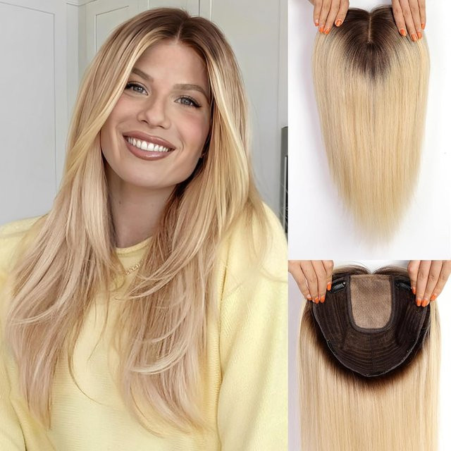 HAIRCUBE Haarteil Remy Echthaar, Braun zu Blond Ombré, 16 Zoll, Damen - Bild 1