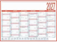 ZETTLER Wandkalender 2027 Monatskalender in Blau, Rot und Weiß - Bild 1