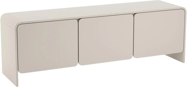 TV-Lowboard Lummo Selsey, 3-türig, Greige-beige matt, B: 156 cm, H: 39 cm, T: 50,5 cm - Bild 1