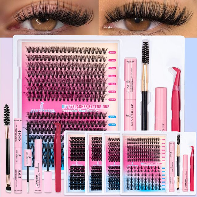 SEXYSHEEP Wimpern-Cluster-Set, Black, Unisex - Bild 1