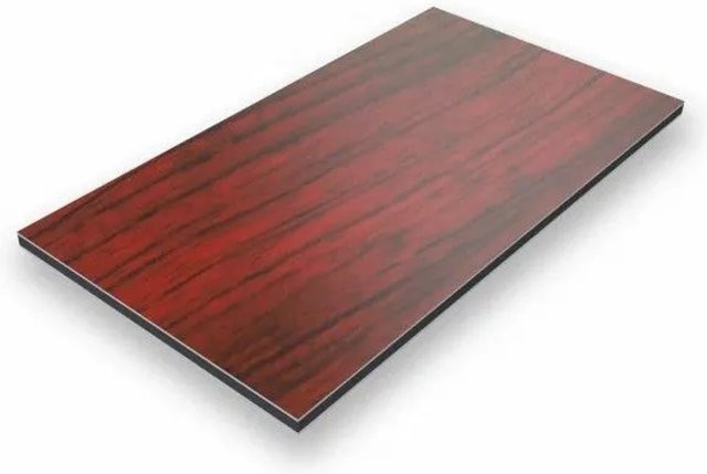 Aluverbund24 Aluverbund-Fassadenplatte Mahagoni in Braun, B: 125,0 cm, H: 320,0 cm, Dicke: 0,4 cm - Bild 1