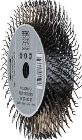 PFERD TOOLS POLISCRATCH Rundbürste ungezopft für Winkelschleifer, Farbe Silber, Durchmesser: 100 mm, Breite: 20 mm, M14 Gewinde, Stahl-Draht-Ø 0,60 mm - Bild 1