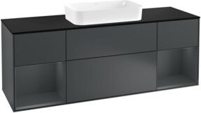 V&B Waschtischunterschrank Finion mit Wandbeleuchtung, Breite: 160 cm, Tiefe: 50,1 cm, Höhe: 50,1 cm, lackiert - Bild 1
