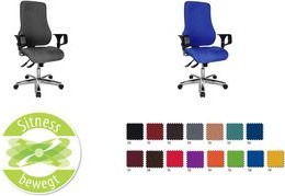 TOPSTAR Bürodrehstuhl Sitness 55 SD69XT20 in Schwarz mit Trevira CS Stoffbezug und einstellbarer Federkraft - Bild 1