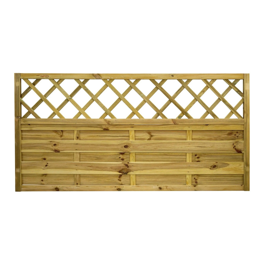 GartenLand Dichtzaun VARIO Gerade mit Rankgitter aus Kiefer Holz in Grün, blickdicht, H x B: 180 x 90 cm - Bild 2