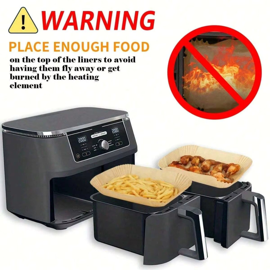 YOCITY Einweg Backpapier für die Heißluftfritteuse, runde Antihaft-Papierliner für deine Airfryer, 50/100/200 Stück - Bild 2