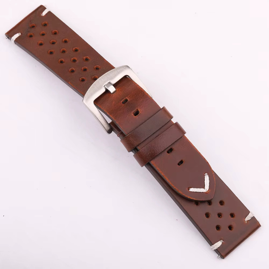 ChronoLink Uhrenarmband Leder, Vintage, Unisex - Bild 3