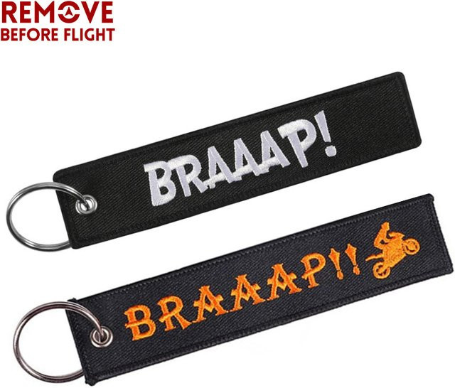 Schlüsselanhänger Braaap Stickerei, Remove Before Flight - Bild 1