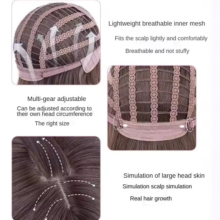 Ashley Lace Front Synthetische Perücke, Rosa Braun, Lange Gerade, Damen - Bild 6