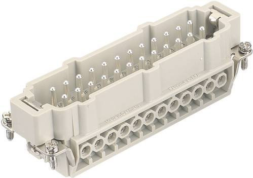 HARTING Stifteinsatz 09365242601 mit 24 Schrauben in Grau aus Kunststoff - Bild 1