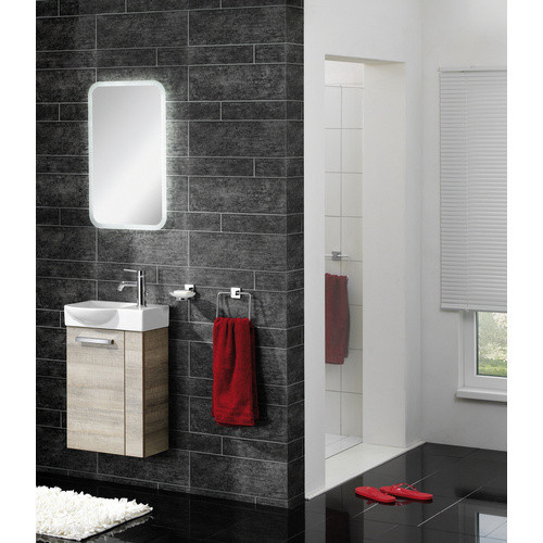 Fackelmann LED-Spiegelelement Sceno in Grau mit kaltweißem Licht, B/H/T: 45 x 73 x 2,7 cm - Bild 2