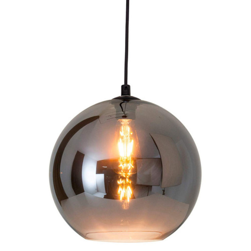 Näve Pendelleuchte Vaso in Anthrazit aus Metall und Rauchglas, B/H/T: 25 x 125 x 25 cm, E27 - Bild 3