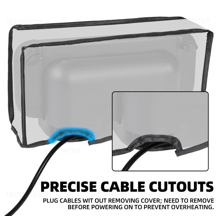 TECTINTER Staubdichte Schutzhülle für Nintendo Switch und Switch OLED Dock, transparent - Bild 4