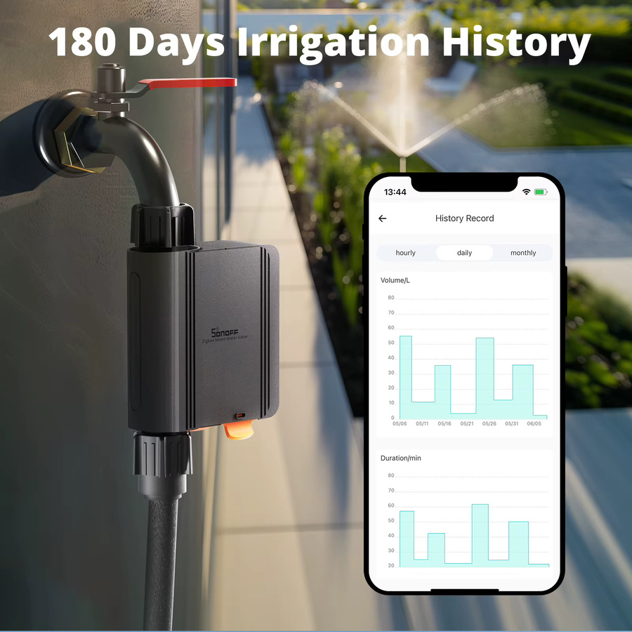 SONOFF SWV Zigbee 3.0 Smart-Wasserventil IP55 Sprinklersteuerung für die Hausbewässerung kompatibel mit eWeLink Alexa und Google - Bild 6