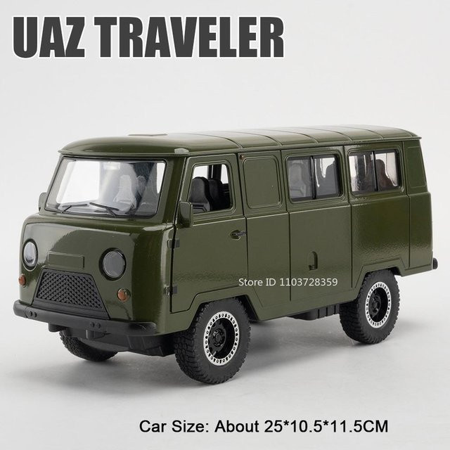 Linyi toy car Russland Uaz Hunter Wohnmobil Modellauto, Maßstab 1:18, mit Licht und Sound, ab 14 Jahren - Bild 1