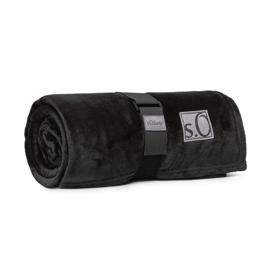 s.Oliver Wohndecke Kuschelsoft 3638 Schwarz B/B: 200 x 150 cm - Bild 1