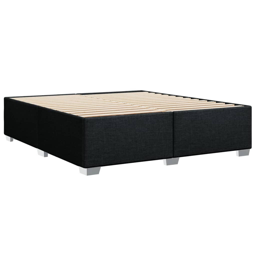 vidaXL Bettgestell ohne Matratze in Schwarz mit Stoffbezug, B/T: 180 x 200 cm - Bild 3