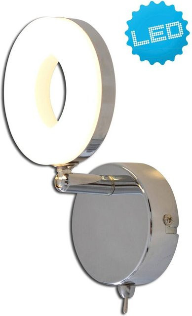 Näve LED-Spot Donut in Chrom aus Metall und Kunststoff, B/H/T: 9 x 15 x 9 cm - Bild 1