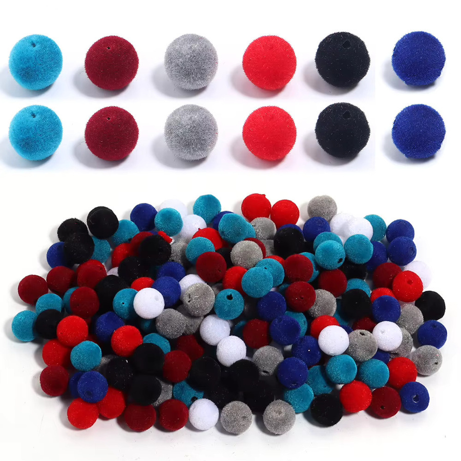 louleur Perlen, Harz, Samt Oberfläche, Runde Spacer Perlen, Unisex - Bild 5