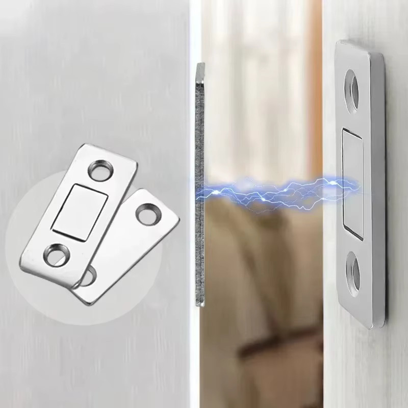 CCA83 Magnetische Schrankverschlüsse in Silber, unsichtbare selbstklebende Schubladenschlösser mit starken Magneten für Küchenschränke und Türen - Bild 2