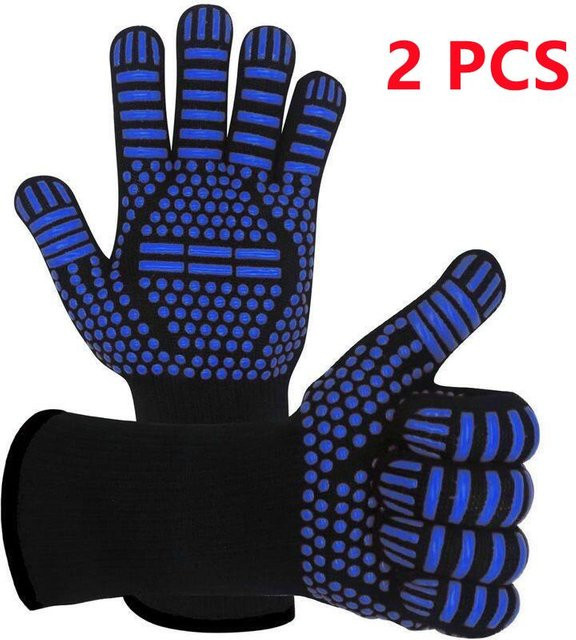 Hitzebeständige Grillhandschuhe von Yiran Furniture aus Silikon und Polyester für Küche, Smoker und Barbecue - Bild 1