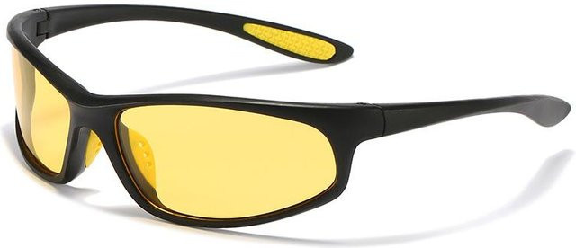 Binchi Outdoor Equipment D185 Sportsonnenbrille, Vollrand, square, plastic, polarisiert, Unisex, yellow - Bild 1