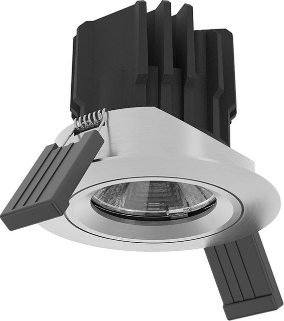 LUX-IT Solo 2 LED-Deckeneinbaustrahler aus Aluminium in Silber, 13 Watt High Power, warmweißes Licht (2700K) - Bild 1