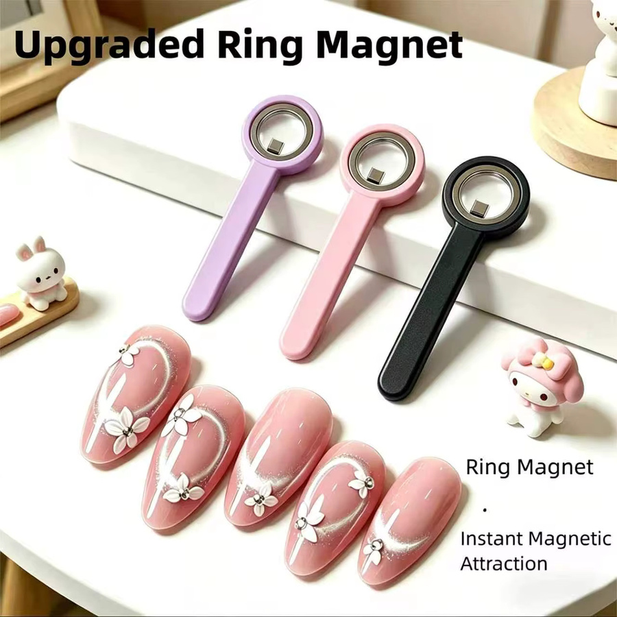 MIANEL Langstiel-Hohlring-Katzenaugenmagnet für Nagelkunst - Bild 2