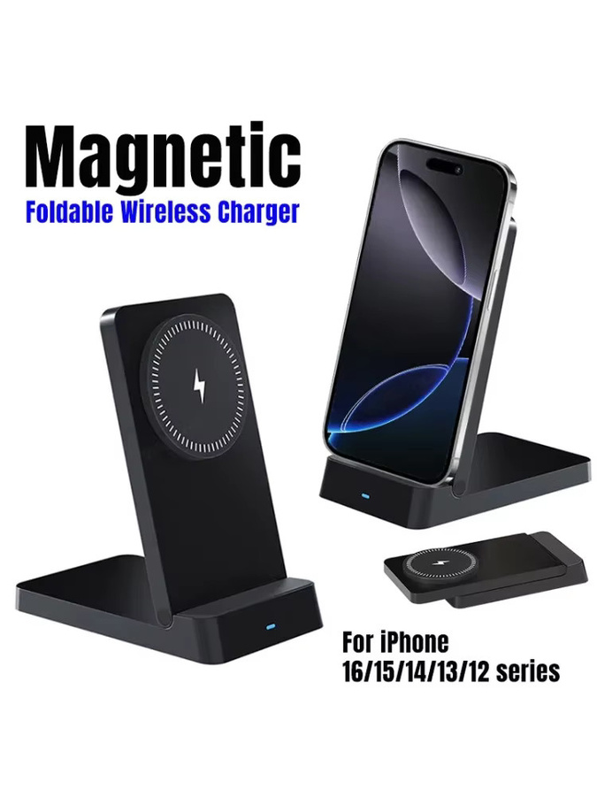 VIKEFON Faltbarer Magnetischer Kabelloser Ladeständer für MagSafe iPhone und Samsung Schnell-Ladestation - Bild 6