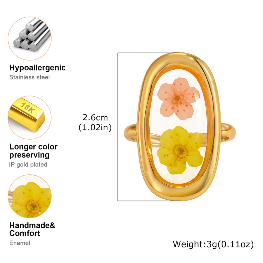 prjewel Ring Edelstahl, Herz, Gold, Damen - Bild 2
