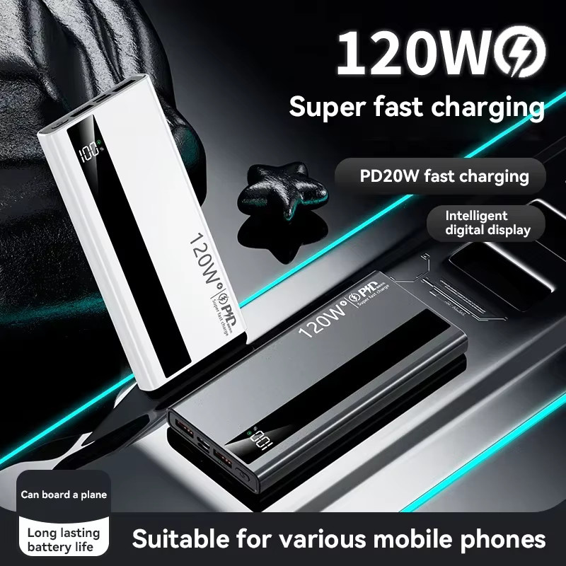 Lenovo Powerbank mit 50000 mAh Kapazität und 120 W Schnellladefunktion in Weiß - Bild 5