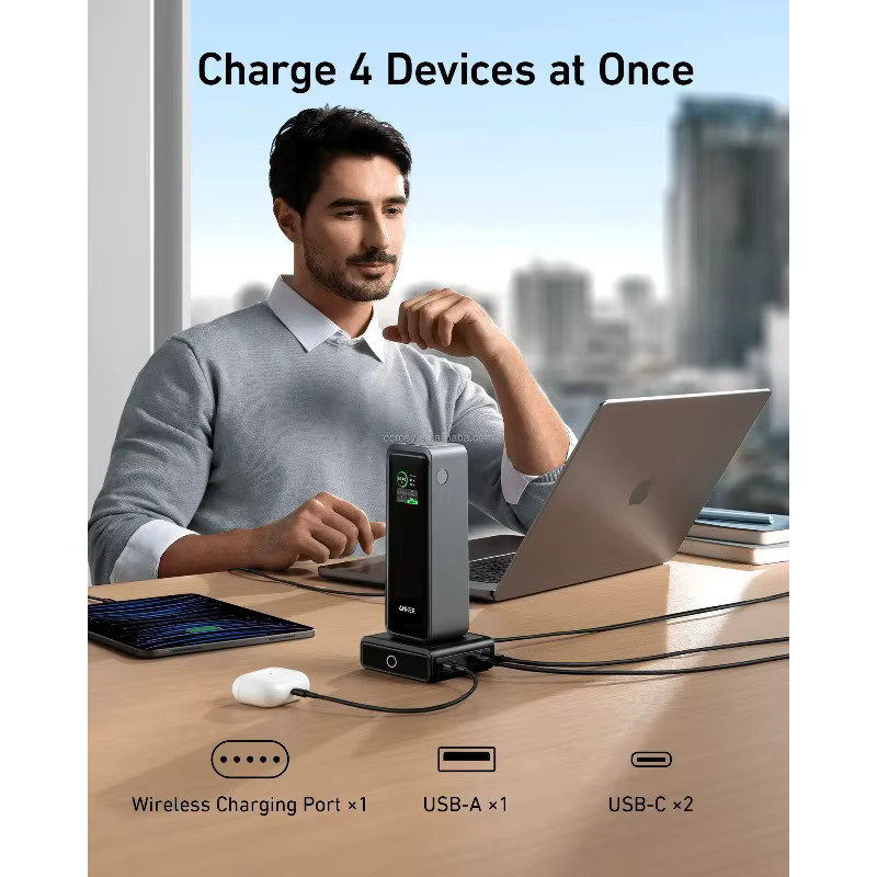 Anker Prime Tragbare Powerbank 12000mAh Externer Akku mit Schnellladefunktion in Schwarz - Bild 2