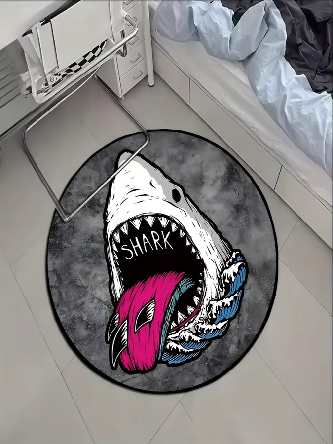 VIKAMA Hai Teppich mit Cartoon-Design in Multicolour für Wohnzimmer und Schlafzimmer, B/T: 80 x 80 cm - Bild 5