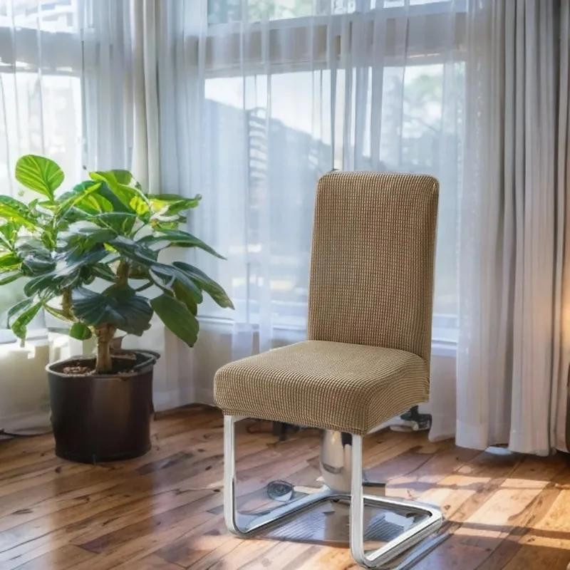 Verstellbare Stuhlbezüge für Esszimmerstühle von Yiran Furniture aus braunem Jacquard-Polyester - Bild 1