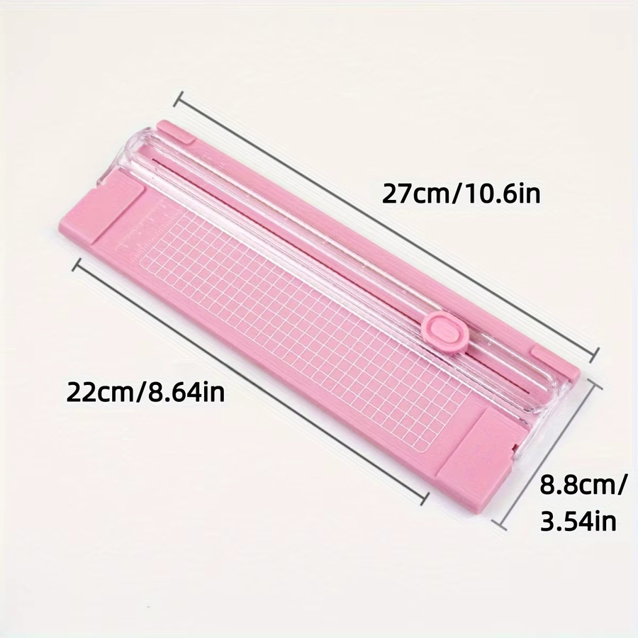 Manueller Mini-Papierschneider mit Rotationsmesser in Grün für handgeschöpftes Papier, Karten, Fotos und laminiertes Papier - Bild 2