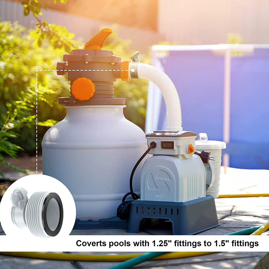 Intex Typ B Schlauchadapter für Aufstellpools, 1,25 Zoll auf 1,5 Zoll, Weiß - Bild 3