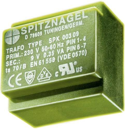Spitznagel Printtransformator SPK 02215, 1 x 230V zu 1 x 15 V/AC, 2.2 VA, 147mA - Bild 1