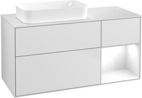 V&B Waschtischunterschrank Finion in Weiß lackiert, B/T: 120 x 60 cm - Bild 1