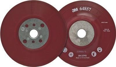 3M Hochleistungsstützteller flach, rot, Durchmesser: 125 mm, M14, flexibel - Bild 1