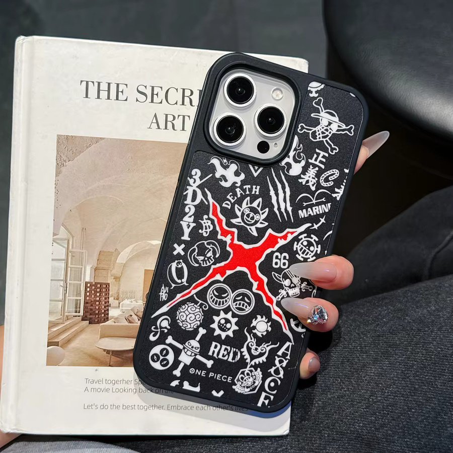Bandai One Piece Anime Handyhülle mit Logo für iPhone 17 Pro, 16, 15, 14, 13 Pro Max Stoßfeste Hartschale - Bild 2